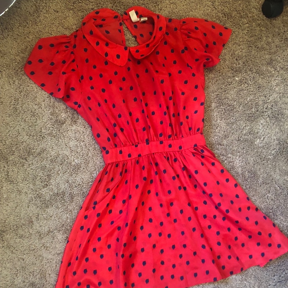 Forever 21 Peter Pan Collar Red Dress